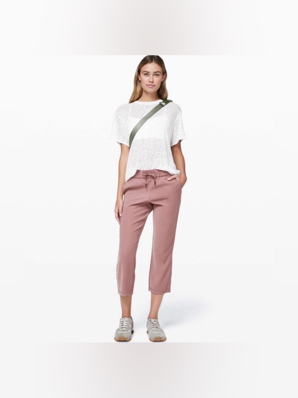 Lululemon On The Fly Crop 23” in Red Dust